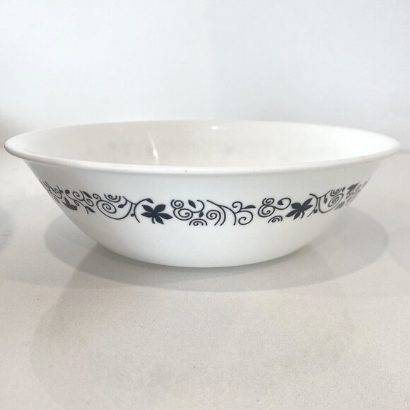 Vintage Corning Ware Corelle Black Winding Gate Pattern Vegetable Serving Dish - Picture 1 of 10